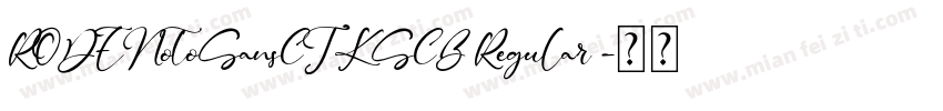 RODENotoSansCJKSCB Regular 字体转换